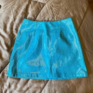 Vinyl Blue Snake Print XOXO Skirt